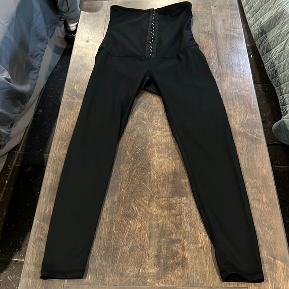 High Waist tummy Compression control Corset Yoga Pants Leggings Large - Picture 2 of 11